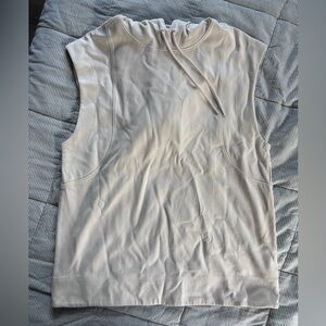 Athleta Cream Sleeveless Hoodie Tank NWOT